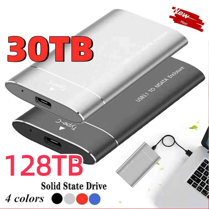 External HDD USB 3.1 Type-C 500GB Portable Removable SSD 16T 10T 8T Expansion Upgrade High SpeedHard Disk Storage Devices