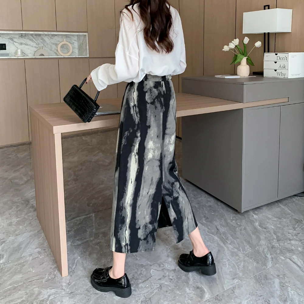 Fashion （gray）2021 Women's Long Trousers Elegant Ladies Office Wear Casual  Slim Fit High Waisted Ruched Pleated Wide Leg Pants Without Belt WJu