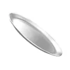 Pizza Plate Metal Baking Pans Dishes for Oven Round Tray Food Storage Stainless Steel Serving Home 2
