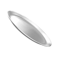 Pizza Plate Metal Baking Pans Dishes for Oven Round Tray Food Storage Stainless Steel Serving Home 2