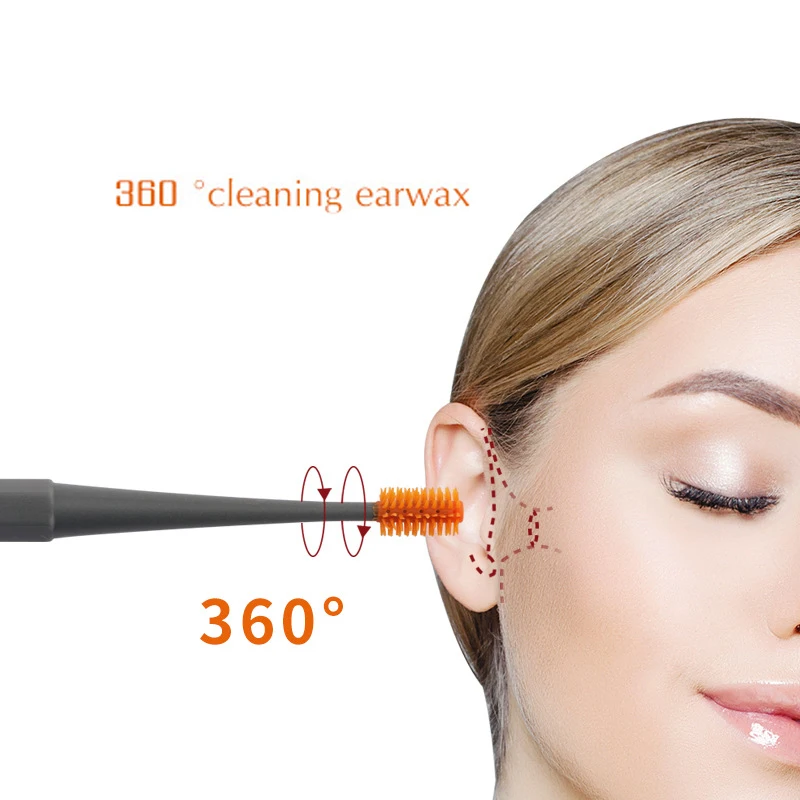 Soft Silicone Earwax Remover Portable Ear Cleaner Stainless Steel 2 Head Picks Pick Wax Removal Tool Cleaning Sticks Earpick 5
