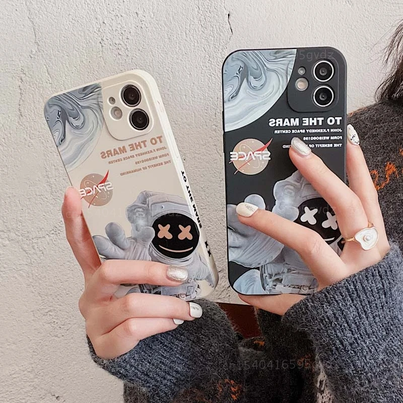Cartoon Astronaut Shockproof Back Case for Nova 7 6 Se 7i 5T 4E Protective Case for Huawei Mate 30 20 Pro