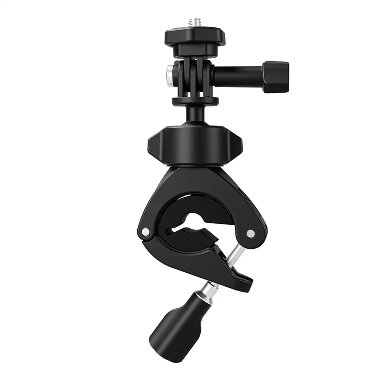 M05K TELESIN 사이클링 오토바이 클립 360 ° Gopro/Action 4/Insta360 액션 카메라 액세서리용 슈퍼 클램프 1/4인치 홀 브래킷