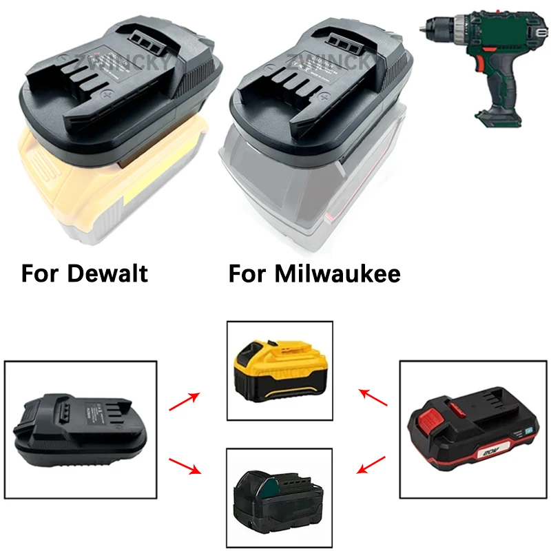 Convertitore Adattatore Per Batteria Agli Ioni Di Litio Milwaukee/Dewalt 18V 20V Per Utensili Elettrici A Batteria Cordless Parkside 20V Utilizzare Pa
