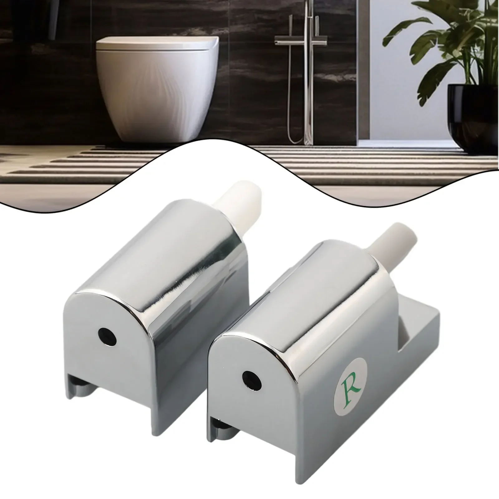 Description Picture 4 of item2pcs Toilet Seat Hinges ABS Toilet Seat Soft Close Hinges Kit Toilet Cover Mounting Fixed Joint Parts Bathroom Accessories