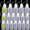 50/5pcs Plastic Squeezable Tip Bottle Refillable Applicator Bottles with Needle Tip Caps for Glue Pigment Oil Liquids Dispenser 1