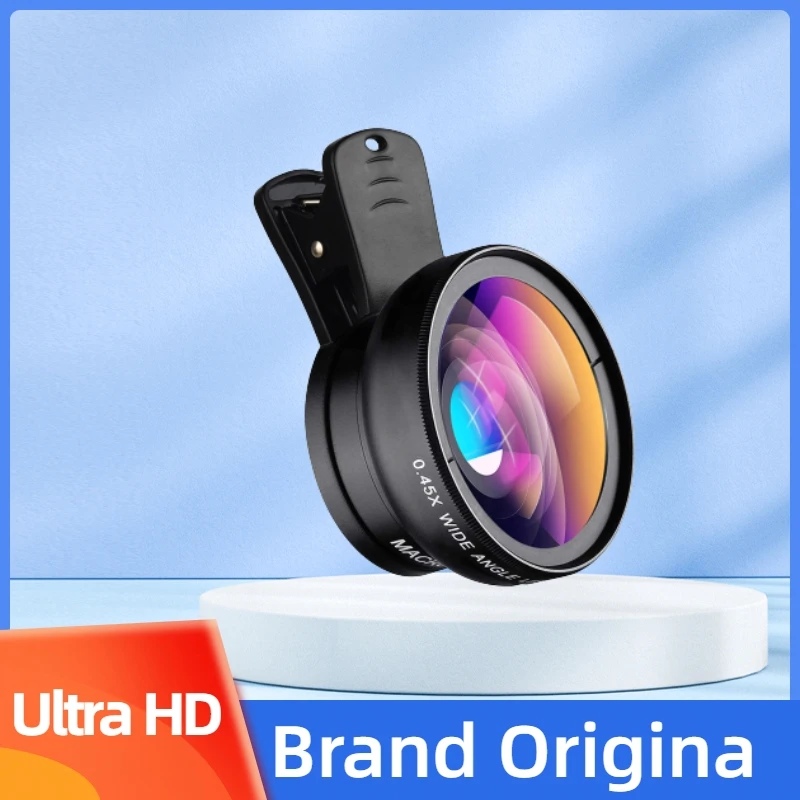 

2 In 1 Mobile Phone Lens 0.45x Wide Angle Len Super Wide Angle 12.5x Macro HD Camera Lens For iPhone Huawei Xiaomi Samsung