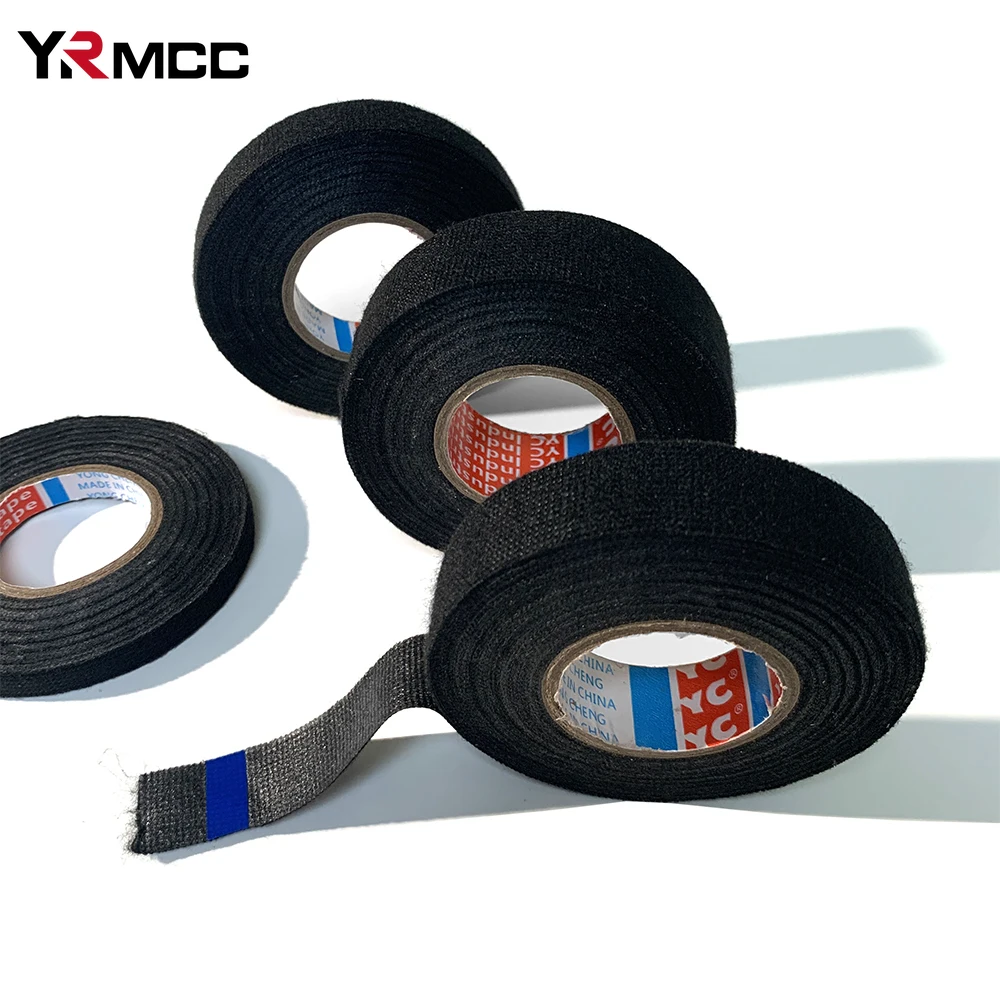 Car Adhesive Tape 15M Car Cable Harness Fabric Heat-resistant Flame Retardant for Wiring Loom Protection