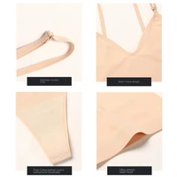 Ensemble de soutien-gorge pour femmes, dos en T, sans couture, sans fil, Push up, confortable, respirant, Yoga, sous-vêtements de sport 6