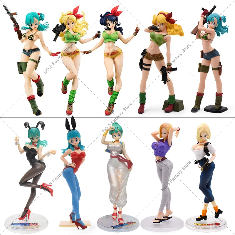 

Kawaii DBZ Bunny Girl Bulma Buruma Videl Lunchi Lunch Chichi Android 18 Lazuli Glitter & Glamours Action Anime Figure Model Toys