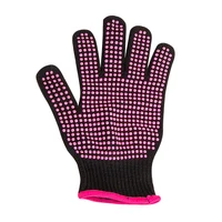 Gants résistants à la chaleur, gants de coiffure Anti-chaleur avec bosses en Silicone, mitaines de coiffure antidérapantes pour fer à friser baguette 3