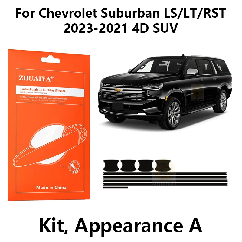 

ZHUAIYA Door Edge Guards Door Handle Cup Paint Protection Film TPU PPF For Chevrolet Suburban LS/LT/RST 2023-2021 4D SUV