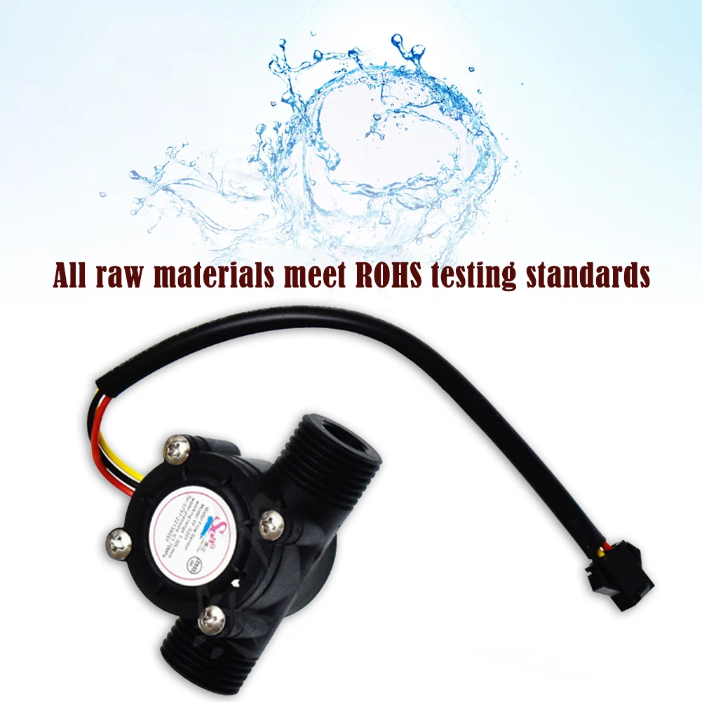 YF-S201 DC 5-18V 1/2 Inch Water Flow Sensor 1.75MPa Hall Effect Flow Sensor Hall Liquid Water Liquid