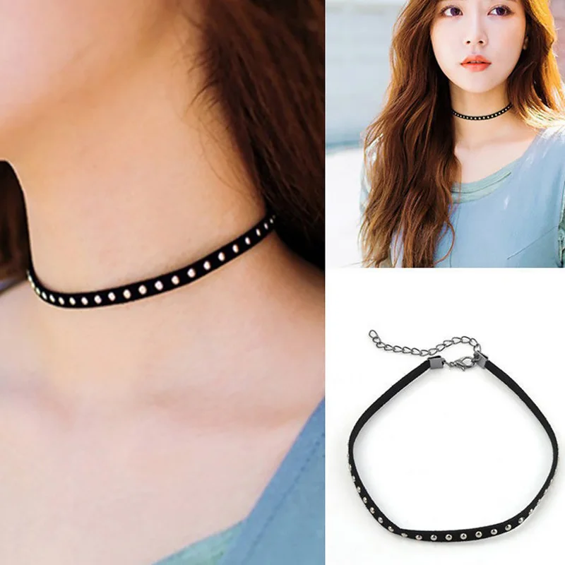 Choker Necklace Black Lace Velvet Strip Woman Collar Party Jewelry Neck  Accessories Chokers Handcrafted Chain Necklace - Necklace - AliExpress