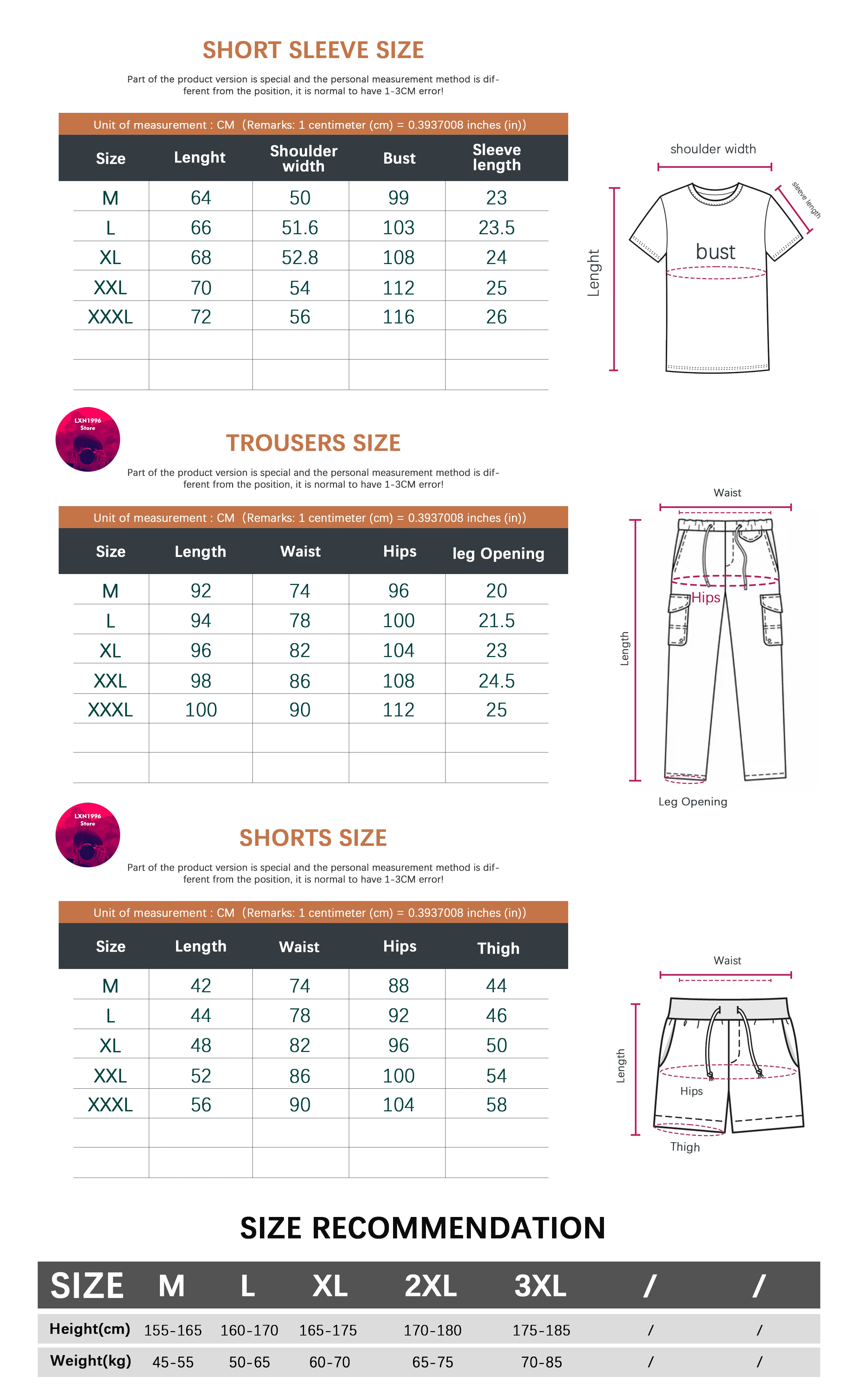 Fashion 3pcs Men's Short Sleeve T-shirt + Shorts + Pants,Sports Suit ...
