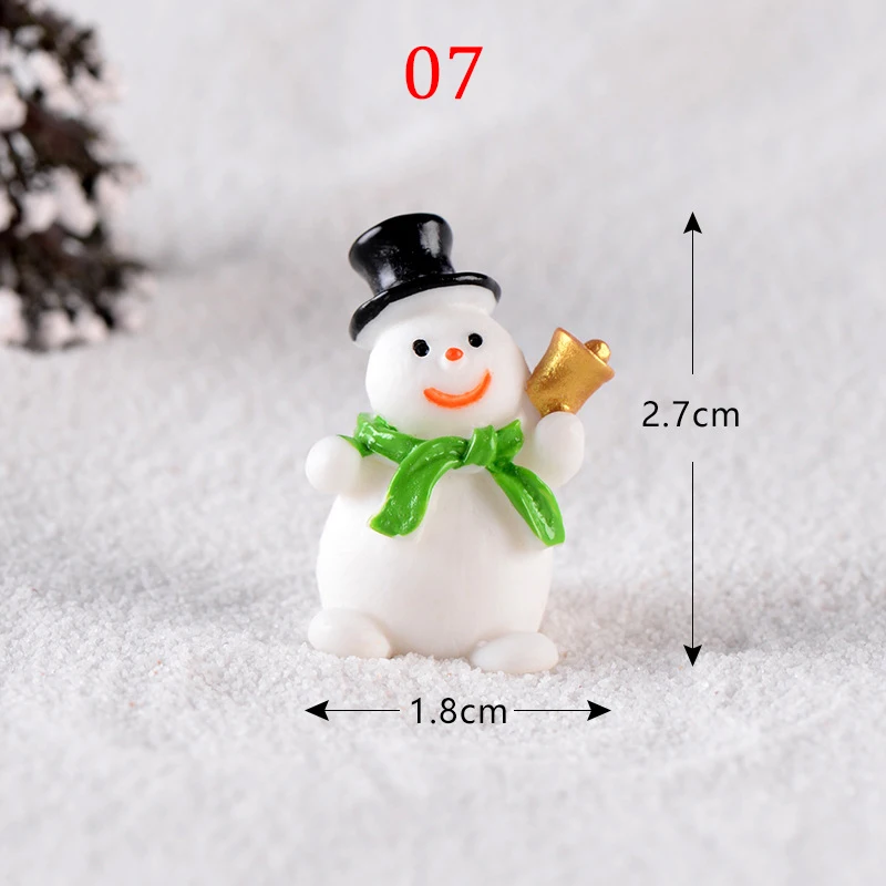 EXCEART 40pcs Mini Pupazzo di Neve Figura In Resina Durevole Versatile Decorazione Di Natale Miniatura Pupazzo Di Neve Figure Per Interni Decorazione Esterna