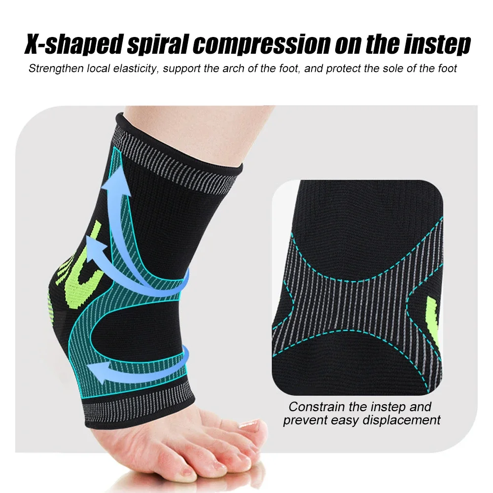 1Pcs Achilles Tendon Support Brace Plantar Fasciitis Sock Ankle Compression Sleeve For Running Tendonitis and Flat Feet Relief ankle support compression socks ankle straps fitness ankle straps ankle support brace