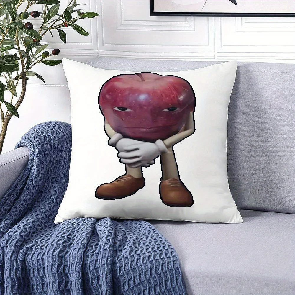 "Hand Holding Apple Embroidered Pillow Cover" - Unique Cushion Case for Home Decor, Ideal Gift for Those Who 4