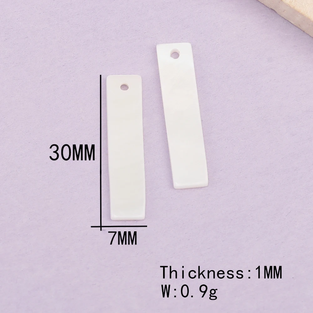 Cordial Design 100Pcs Charms/Jewelry Accessories/Natural Shell/DIY Parts/Rectangle Shape/Hand Made/Jewelry Findings & Components - cordial
