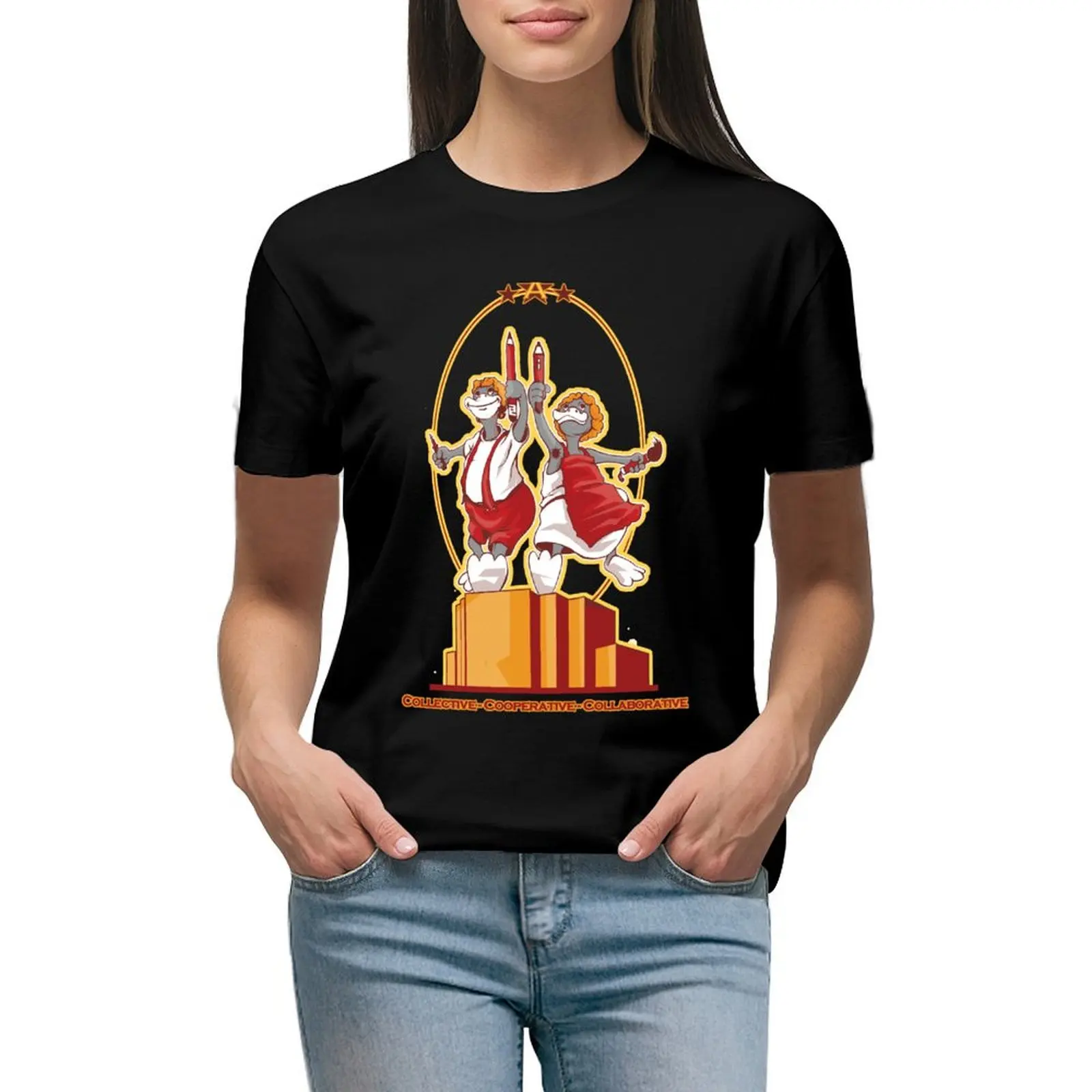 

Collective - Cooperative - Collaborative T-Shirt summer top oversized kawaii clothes summer tops workout t shirts for Women