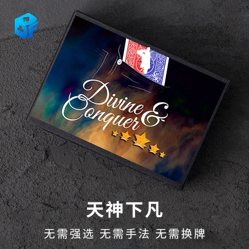 Divine and Conquer Magic Tricks Card Prediction Magia Magician Read Mind Close Up Street Illusions Gimmicks Mentalism Props