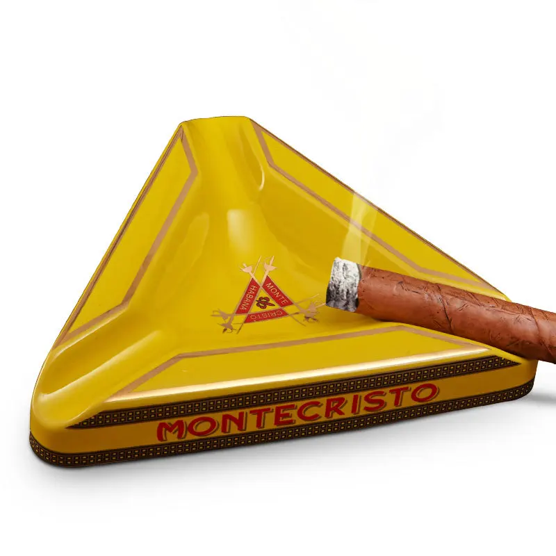 Triangle Cigar Dedicated Ceramic Ashtray Home Office Ornaments Smoking Accessories Cigar Ashtray