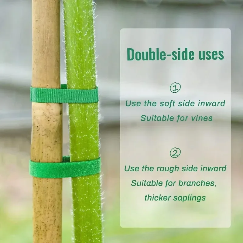 1/10Rolls Nylon Plant Ties Green Garden Twine Resealable Cable Ties Home Plant Bamboo Cane Support Fastener Garden Accessories
