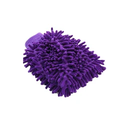 Plush Chenille Car Wash and Detailing Glove (Purple)