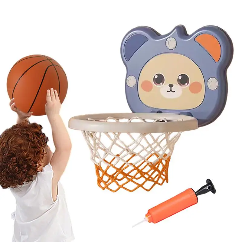 

Children's Basketball Hoop Indoor Game Basketball Goals With Scoreboard No Drilling Pump Included Birthday Gifts 2 Inflatable