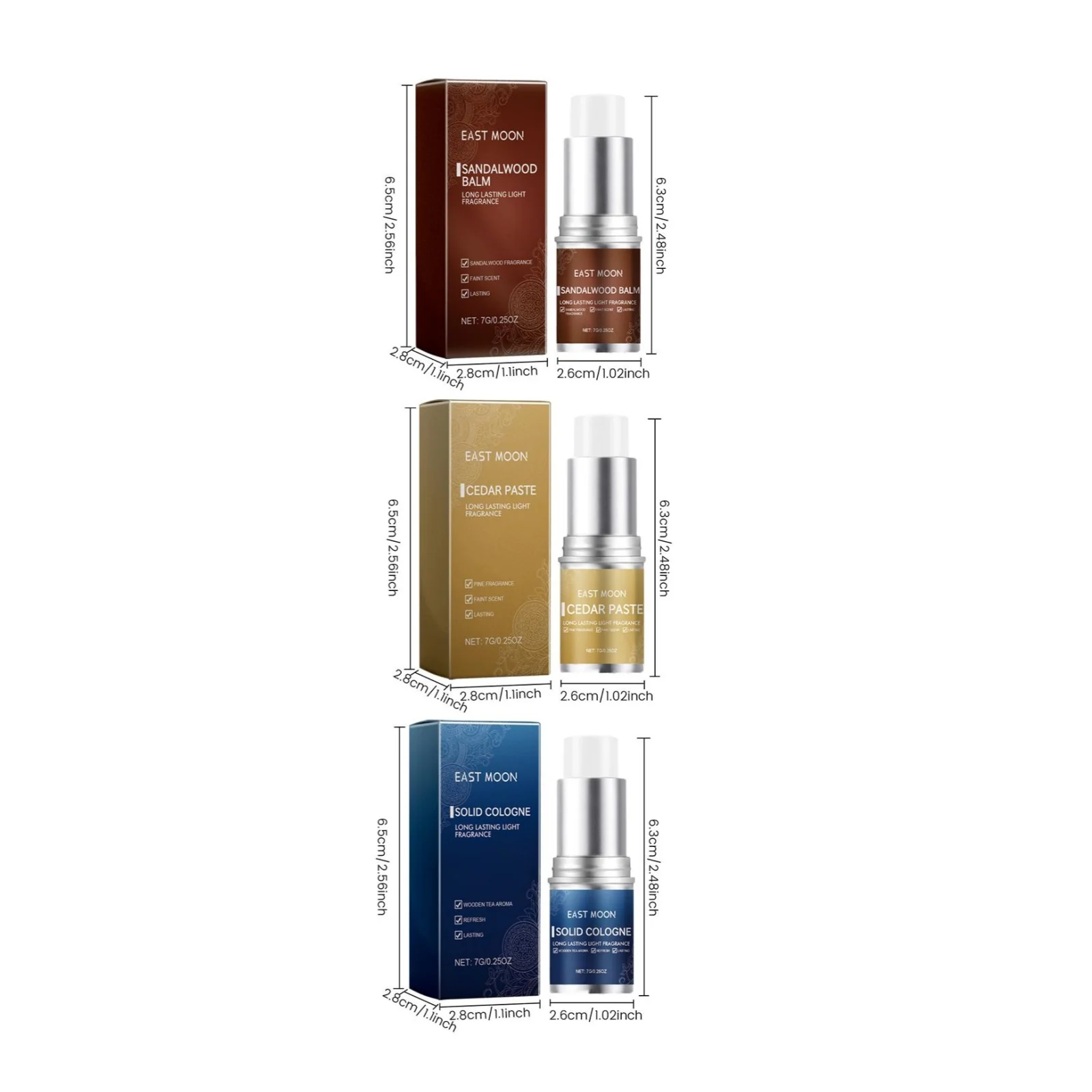 Men's Sandalwood Solid Cologne Balm Long Lasting Fragrance_voghion.com