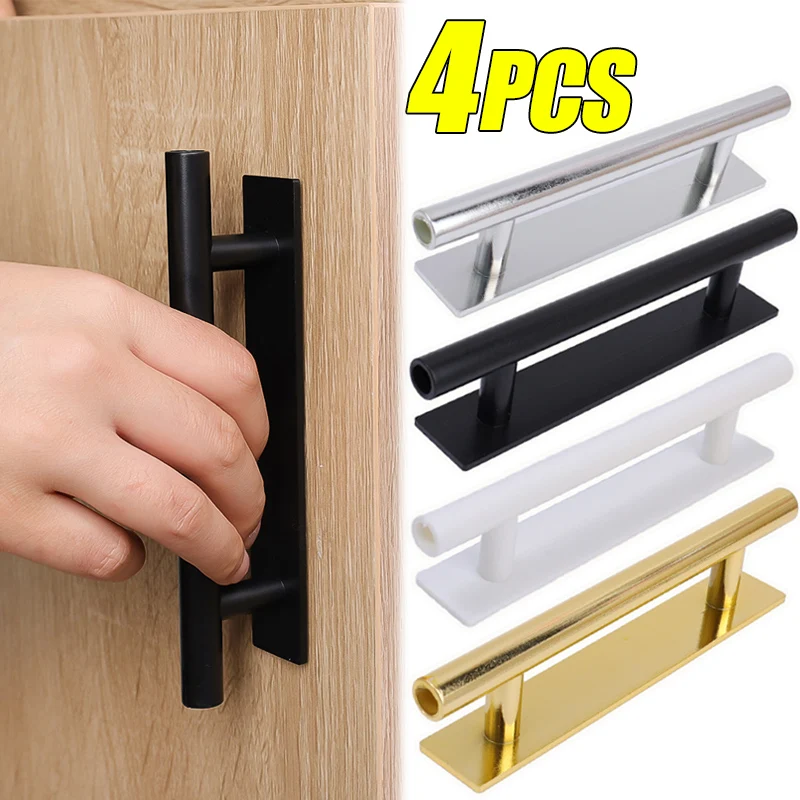 1/4PCS Punch-free Self-Adhesive Furniture Handles Bedroom Wardrobe Pulls Home Hardware Knobs