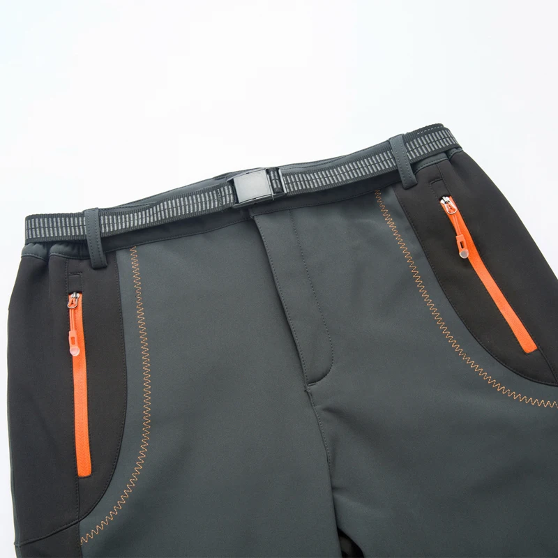 Hiking Pants Fleece Pants Men Winter Thick Warm Waterproof Windproof Soft Shell Rain Trekking Camping Ski