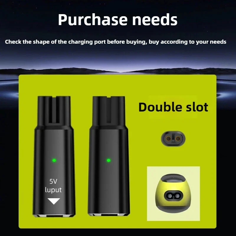 5V Type-C Shaver Adapter Charger Converter for Philips OneBlade QP2724  QP2834 QP1424 QP1924 QP4631 Beard Trimmer