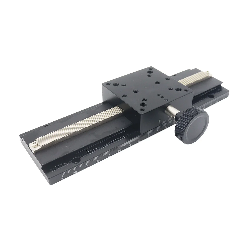X Axes Displacement Platform,40mm Stroke Gears,Manual Dovetail Groove Sliding Platform For Woodworking Tools