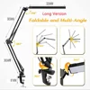 LED Desk Lamp with Clamp 10W Swing Arm Desk Lamp Eye-Caring Dimmable Desk Light with 10 Brightness Level, 3 Lighting Modes 5