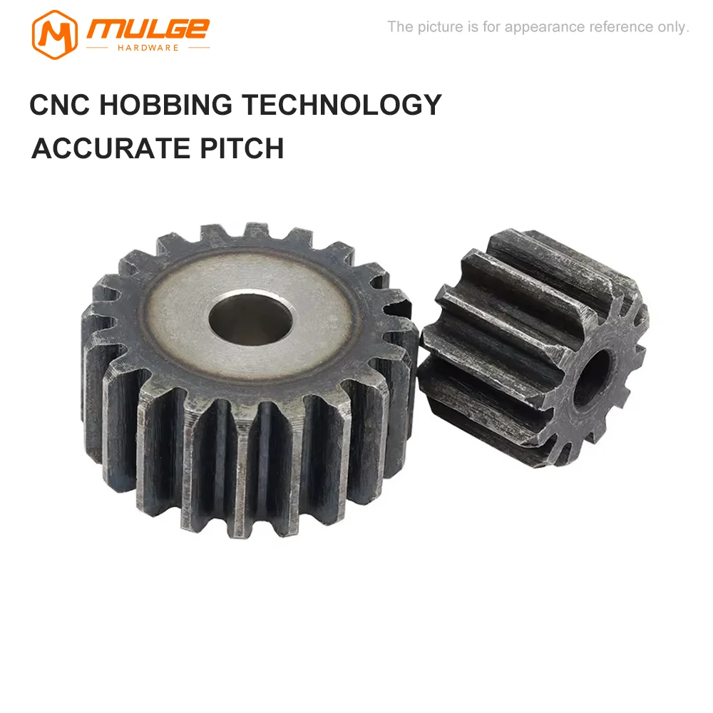 Flat Gear 2M-44T/45T/46T~52T/53T/54Teeth SC45# Carbon Steel Cylindrical Gear Height 20 mm High Frequency Quenching Teeth
