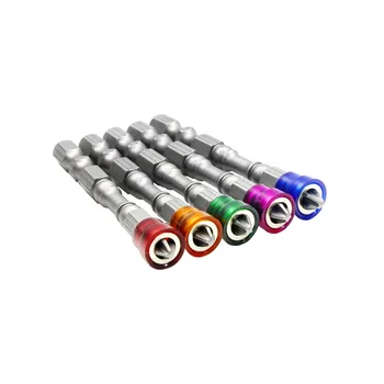 마그네틱 원형 크로스 비트 PH2 65mm 롱 핸드 스크루드라이버 비트, 미끄럼 방지 마그네틱 5 개 세트, 드릴 전기 스크루드라이버 비트