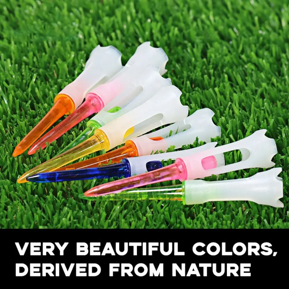 

10Pcs/Lot Ball Holder Golf Tees Low Resistance 83MM Golf Training Tools Plastic Rubber Cushion Golf Clubs Tee Outdoor Sports
