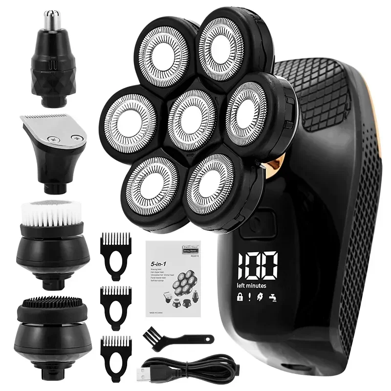 Electric Shaver SMOOCUT Shaver For Men 7D Independently 7 Cutter Floating Head Waterproof USB Charge
