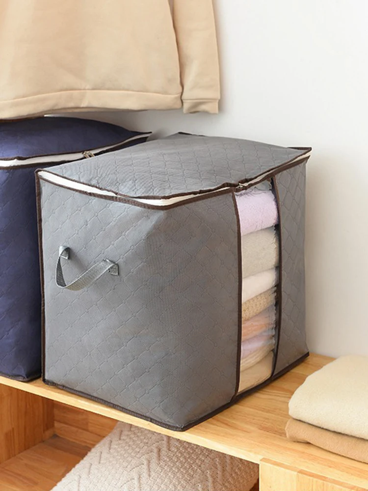 Description Picture 4 of item1PC/2PCS Quilt storage bag Home moisture-proof clothing quilt storage bag thickened non-woven fabric