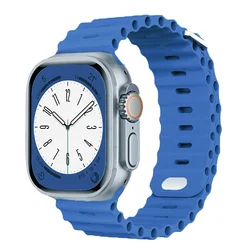 Premium Ocean Silicone Strap - Elegant Wristband - 42 - 44 - 45 - 49 - S10 46mm (20 blue)