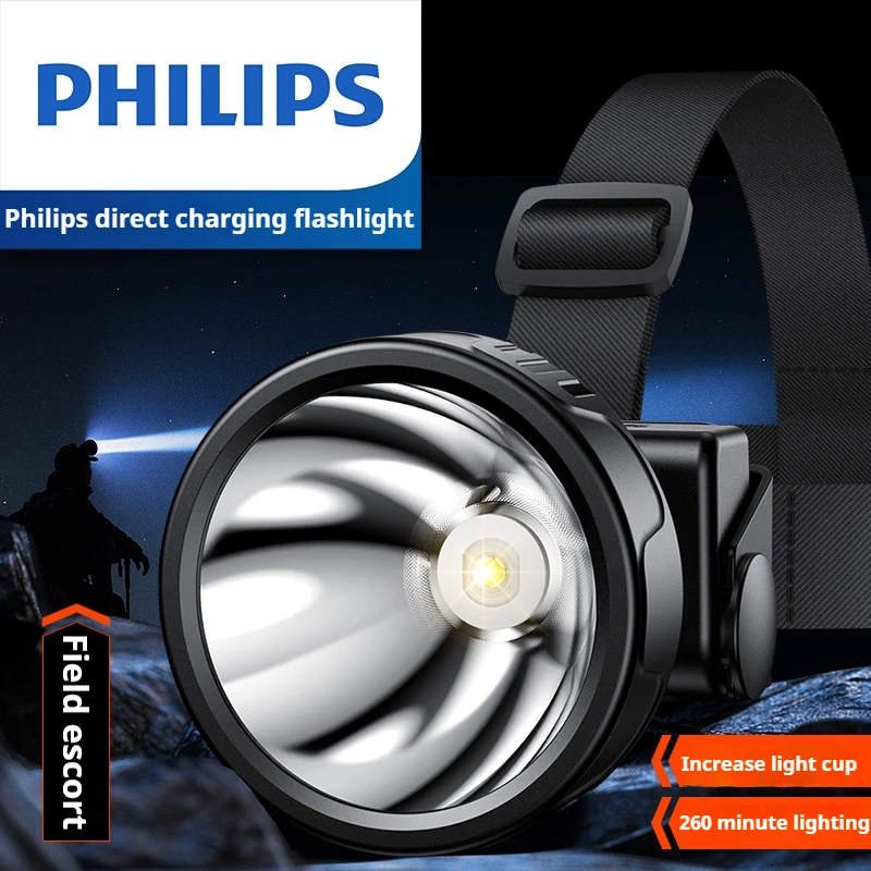 Philips SFL1342RH flashlight searchlight Ultra-light Burst bright Large light cup Can be used for Self-defense Camping