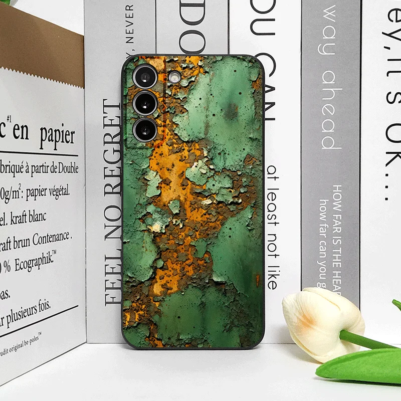 Creative Rusty Metal Surface Pattern Soft Shockproof Phone Case