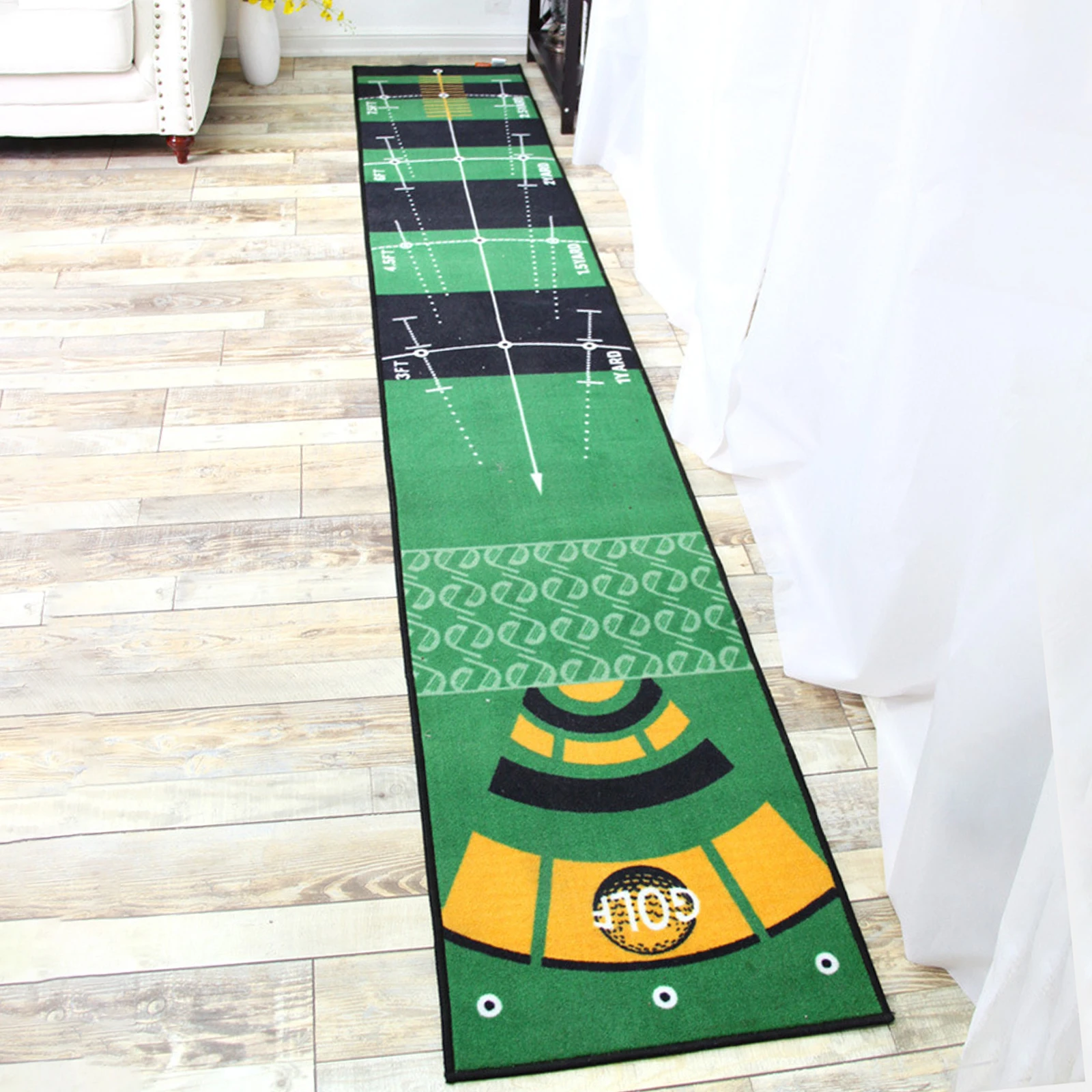 Golf Putting Indoor Golf Hitting Mat Green Mat Golf Practice Training Aid Equipment for Home Outdoor Backyard Golf Practice