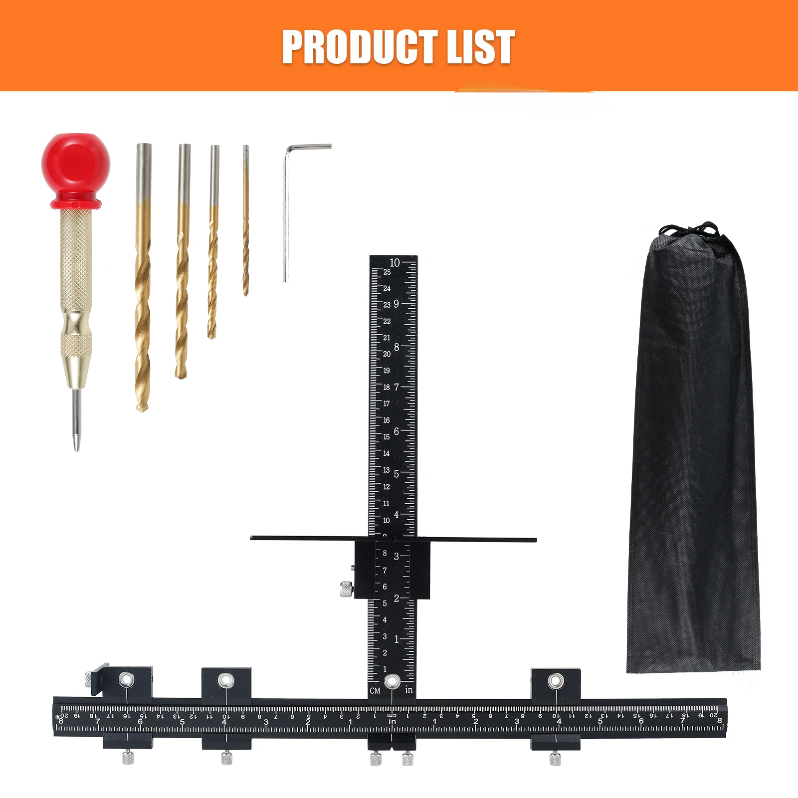 

Woodworking Tools Cabinet Hardware Jig Tool - Drill Template Guide for Door and Drawer Handle Installation Tools Hand Tools