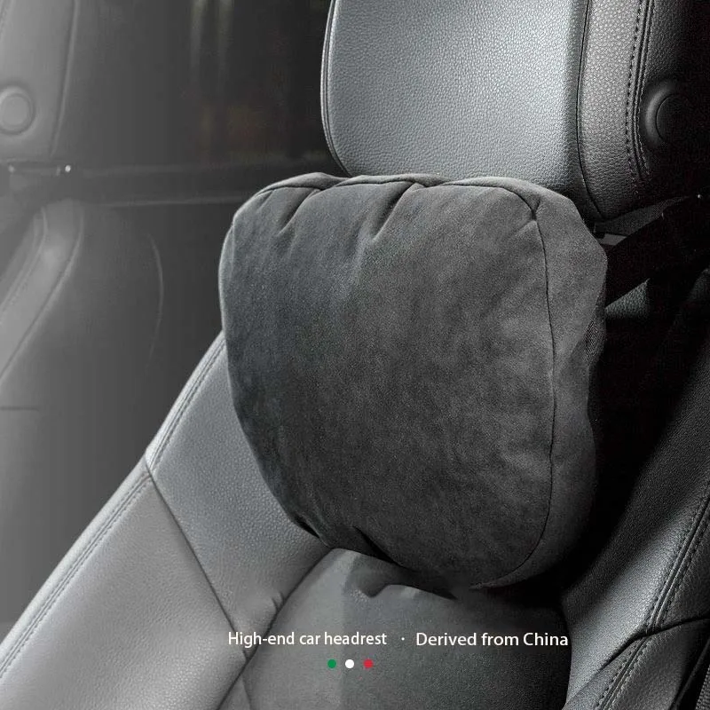 Car Neck Pillow Suede Headrest Car Waist Support Handmade Tool