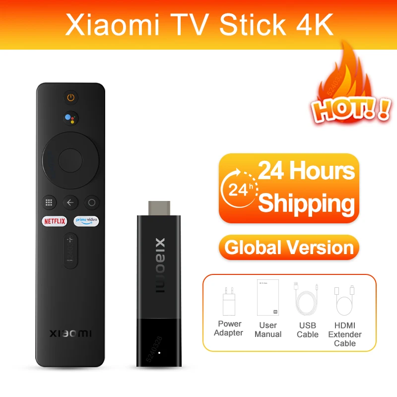 Global Version Xiaomi Tv Stick 4k Android Tv  Portable Media Streaming  Assistant - Tv Stick - Aliexpress