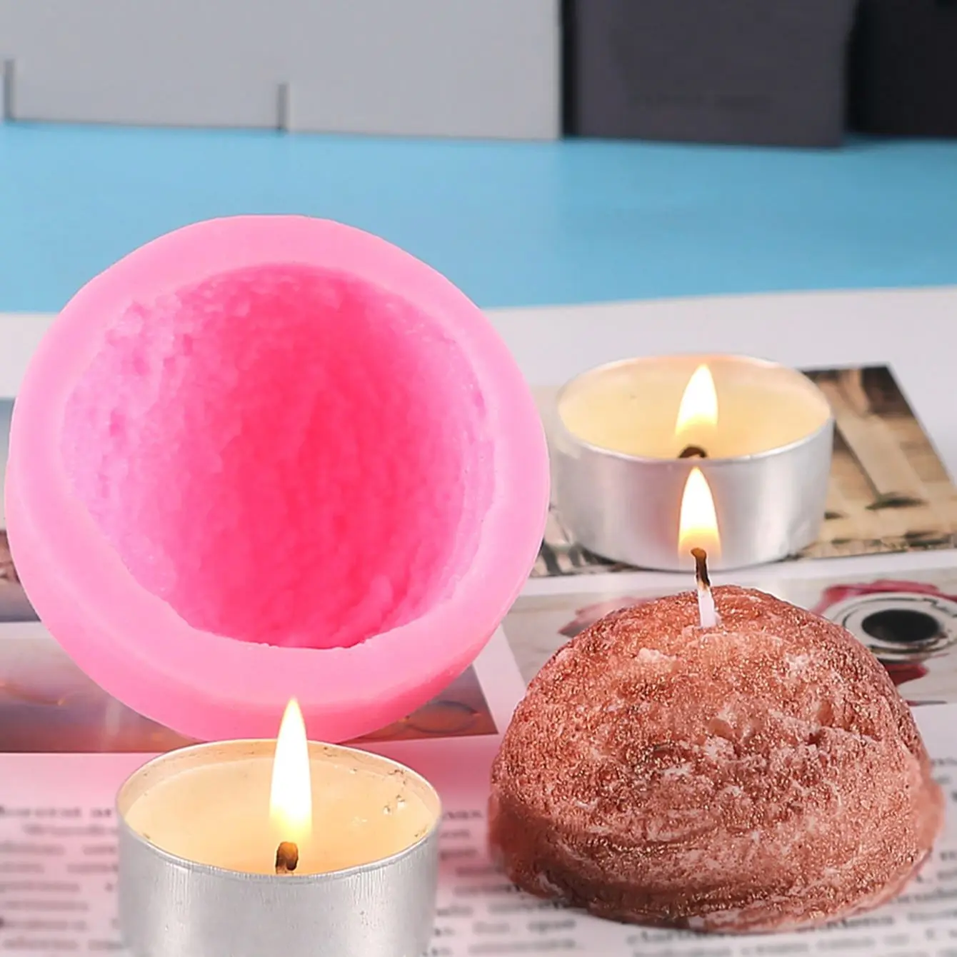 Silicone Mold Cake Mold Silicone Candle Mold Aromatherapy Candle Mold Silicone Candle Molds Candle Mold Beeswax Mold Ice Cream Silicone Mold Scented Candle Aroma Stone Plaster Dessert Cake 3D Ornaments Resin Clay Food Simulation Decoration
