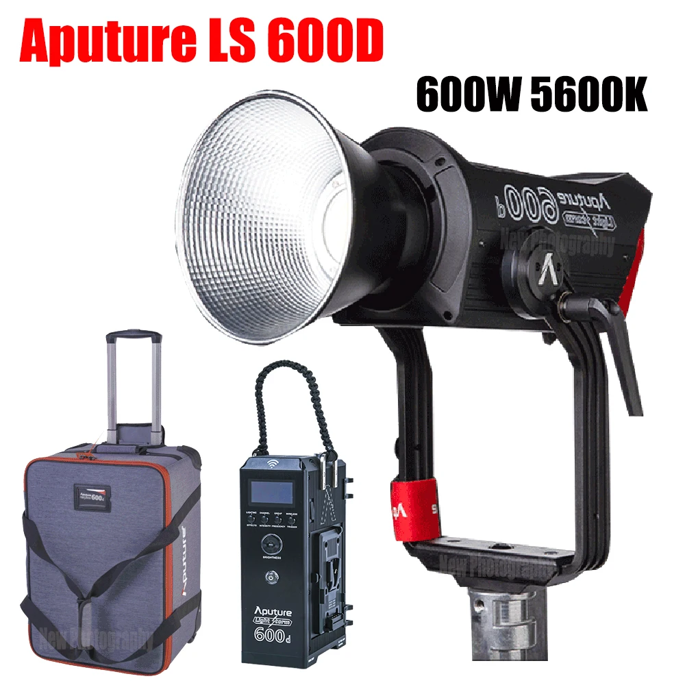 Aputure LS 600D 비디오 LED 조명 스튜디오 키트, 600W 5600K V 마운트 360, 8 가지 조명 효과, 휴대용 사진 램프 조절 가능