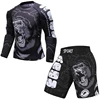 New Men Boxing Set Compression Jersey Pants 3D Orangutan Print Rashguard Kickboxing Tight T-shirts Pants Muay Thai MMA Fightwear 3
